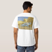 Van Gogh Siesta na Millet T-shirt (Achterkant volledig)