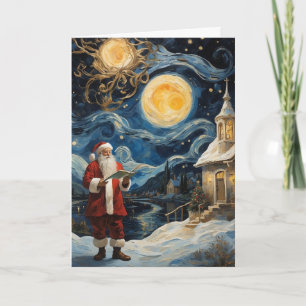 Van Gogh Sinterklaas Kerstkaart Sterrennacht Ker Kaart
