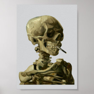 Van Gogh, skelet met een brandende sigaret Poster