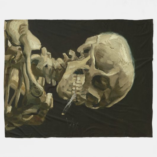 van gogh Skull Fleece Deken (Voorkant (Horizontaal))