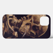 Van Gogh Skull met brandende sigaretten Case-Mate iPhone Case (Achterkant (horizontaal))