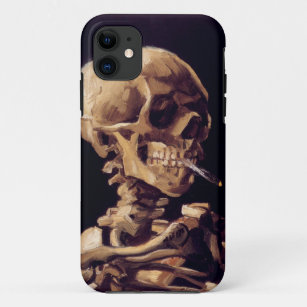 Van Gogh Skull met brandende sigaretten iPhone 11 Hoesje