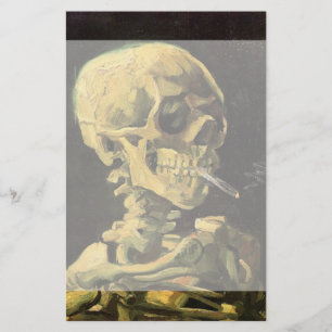 Van Gogh Skull met Burning Cigarette, Kunst Briefpapier