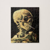 Van Gogh Skull met Burning Cigarette Puzzle Legpuzzel (Verticaal)