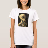 Van Gogh Skull met Burning Cigarette T-shirt (Voorkant)