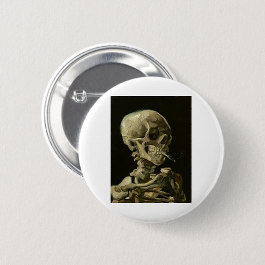 van gogh Skull Ronde Button 5,7 Cm (Voorkant /achterkant)