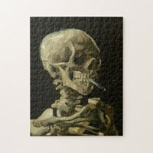 Van Gogh Skull van een Skelet met Burning Cigarett Legpuzzel
