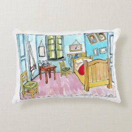 Van Gogh slaapkamer eerbetoon schilderij door mij. Accent Kussen