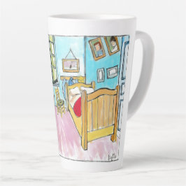 Van Gogh slaapkamer eerbetoon schilderij door mij. Latte Mok