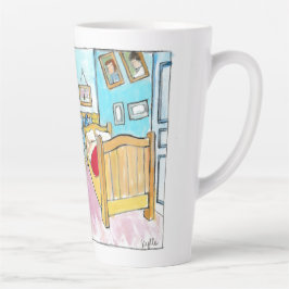 Van Gogh slaapkamer eerbetoon schilderij door mij. Latte Mok
