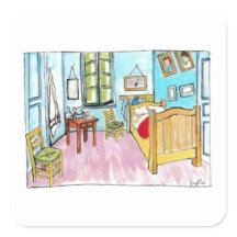 Van Gogh slaapkamer eerbetoon schilderij door mij.