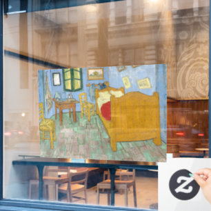 Van Gogh Slaapkamer in Arles - Klassiek Geel & Bla Raamsticker