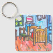 Van Gogh Slaapkamer mini Sleutelhanger (Voorkant)