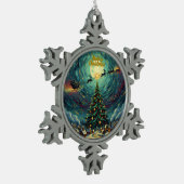 Van Gogh Snowflake Christmas Ornament Pewter (Links)