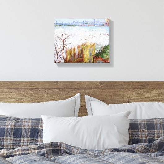Van Gogh - Snowy Landscape Canvas Afdruk (Insitu (Slaapkamer))