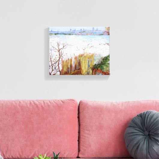 Van Gogh - Snowy Landscape Canvas Afdruk (Insitu (Woonkamer))
