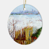 Van Gogh-Snowy Landscape with Arles in Background Keramisch Ornament (Links)