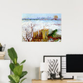 Van Gogh-Snowy Landscape with Arles in Background Poster (Thuiskantoor)