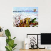 Van Gogh-Snowy Landscape with Arles Poster (Thuiskantoor)