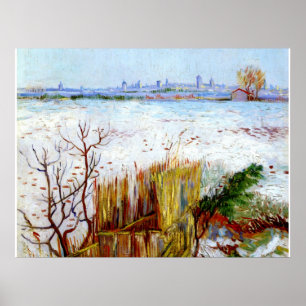 Van Gogh-Snowy Landscape with Arles Poster
