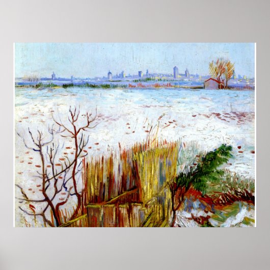 Van Gogh-Snowy Landscape with Arles Poster (Voorkant)
