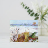 Van Gogh-Snowy Landschap met Arles in Achtergrond Briefkaart (Staand voorkant)