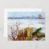 Van Gogh-Snowy Landschap met Arles in Achtergrond Briefkaart (Voorkant / Achterkant)