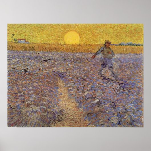 VAN GOGH - SOWER MET SETTING SUN POSTER (Voorkant)