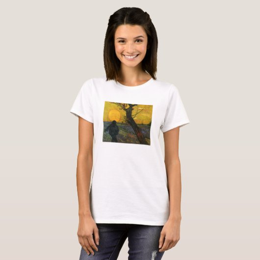 Van Gogh Sower met Sun T-shirt (Voorkant volledig)