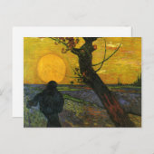 Van Gogh Sower met zonnestelsel Briefkaart (Voorkant / Achterkant)