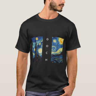 Van Gogh Split‑Painting T-shirt