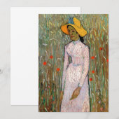 Van Gogh, Staand jong meisje; achtergrond van tarw (Voorkant / Achterkant)