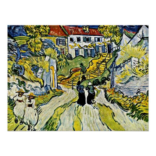 Van Gogh - Stairway te Auvers Perfect Poster (Voorkant)