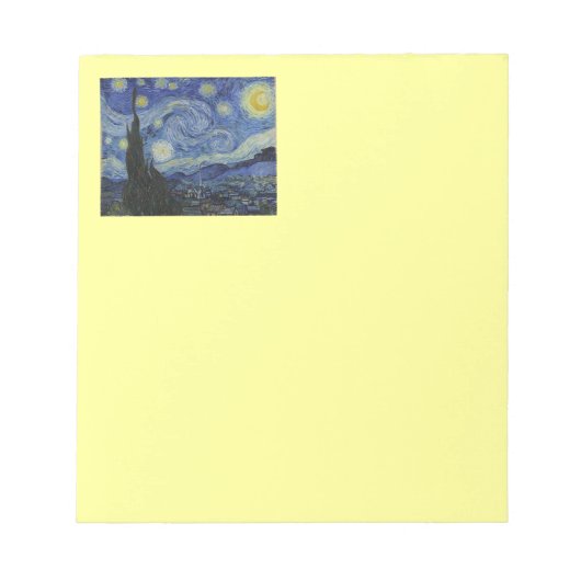 Van Gogh Starry Nacht Notitieblok (Voorkant)