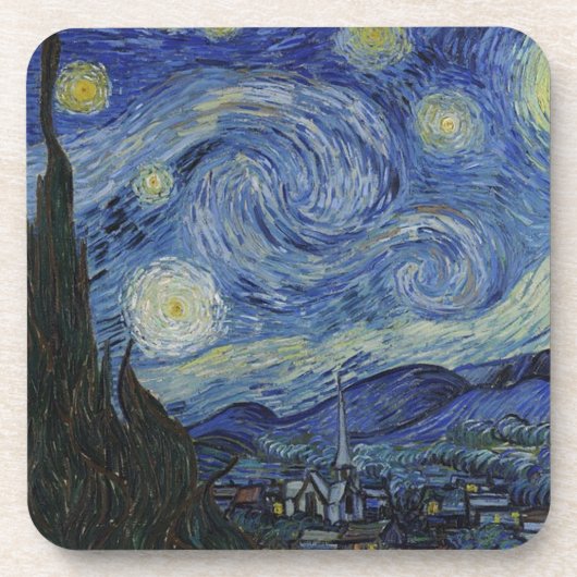 Van Gogh Starry Nacht Onderzetter (Voorkant)