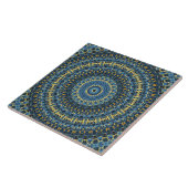 Van Gogh Starry Night Abstract Groovy Boho Mandala Tegeltje (Zijkant)