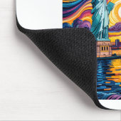 Van Gogh Starry Night Art New York Liberty Skyline Muismat (Hoek)