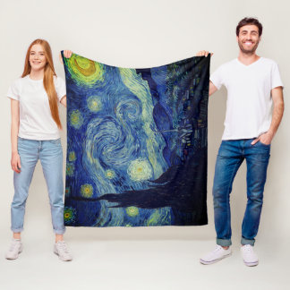 Van Gogh Starry Night Bedding Set Fleece Deken