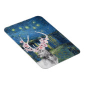 Van Gogh Starry Night en Flower Herten Compilatie Magneet (Rechterzijde)