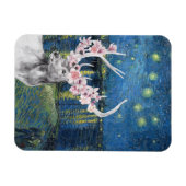 Van Gogh Starry Night en Flower Herten Compilatie Magneet (Horizontaal)