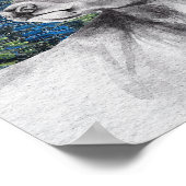 Van Gogh Starry Night en Flower Herten Compilatie Poster (Hoek)