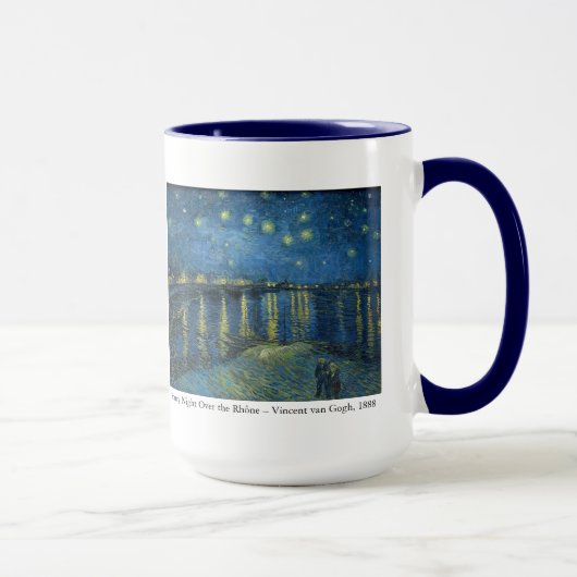 Van Gogh Starry Night Erkentelijkheid Artistiek Op Mok (Rechts)