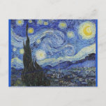 Van Gogh, Starry Night Feestdagenkaart<br><div class="desc">Van Gogh,  Starry Night Holiday Postcard</div>