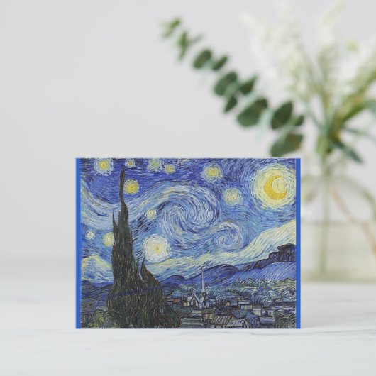 Van Gogh, Starry Night Feestdagenkaart (Staand voorkant)