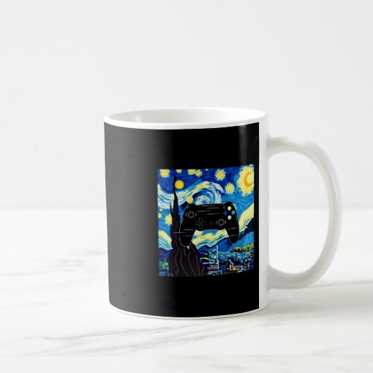 Van Gogh Starry Night Gamer Controller Kinderen Ma Koffiemok (Rechts)