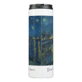 Van Gogh Starry Night Gratitude Artistic Uplifting Thermosbeker (Achterkant)