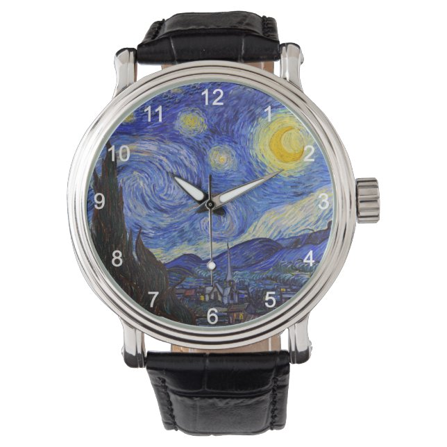 van Gogh “ Starry Night ” Horloge (Voorkant)