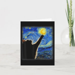 Van Gogh Starry Night Kat - Clic Fit, Kat Liefhebb Kaart