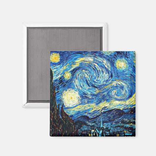 Van Gogh - Starry Night Magneet (Voorkant / Achterkant)