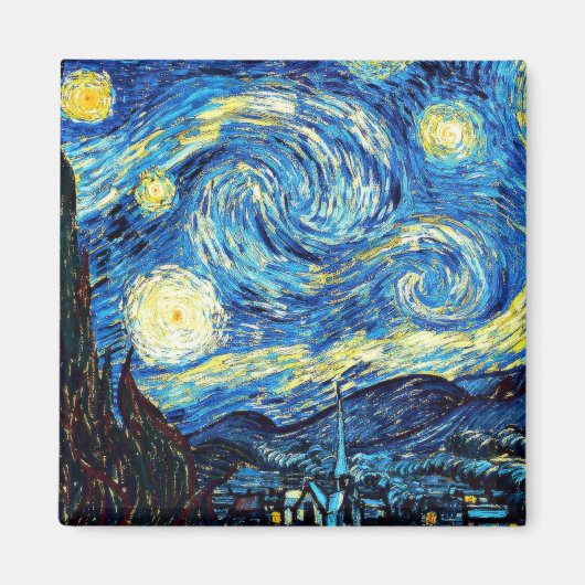 Van Gogh - Starry Night Magneet (Voorkant)